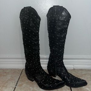 Old Gringo Studded Riveted Tall Knee High Cowgirl Cowboy Western Boots